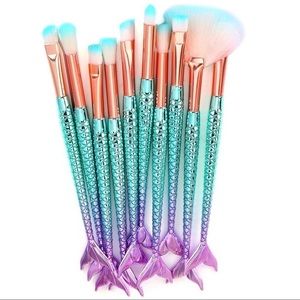Makeup - 2/$25 - 11pc Metallic Mermaid Cosmetic Brush Set Makeup - 2/$25 - 11pc Metallic Mermaid Cosmetic Brush Set